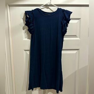 T Tahari Ruffle cap sleeve t-shirt dress- like new